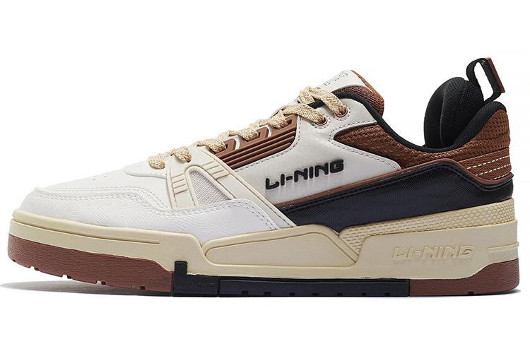 LiNing 001 BTC 001 Btc Low-Top Skateboard Shoes Men's White Brown