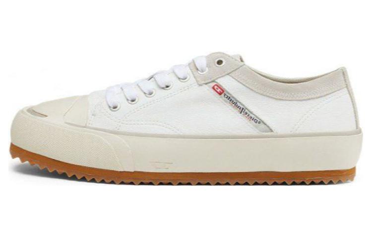 DIESEL Low-Top Stylish Skateboarding Shoes Women's White Gray