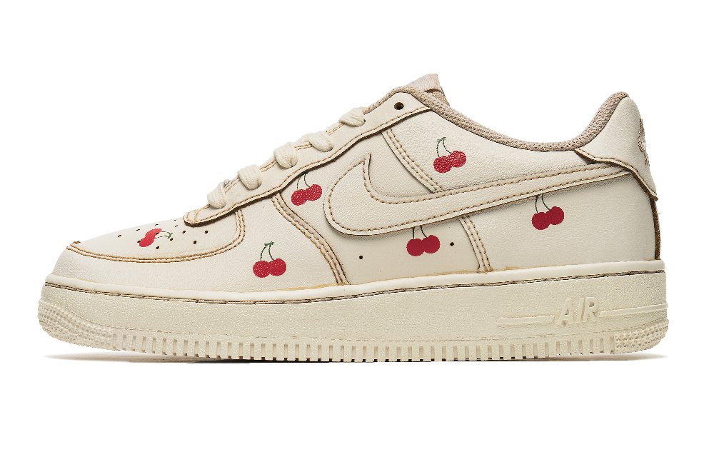 Nike Air Force 1 Low Coffee Dye Low-Top Skateboard Shoes GS White Brown