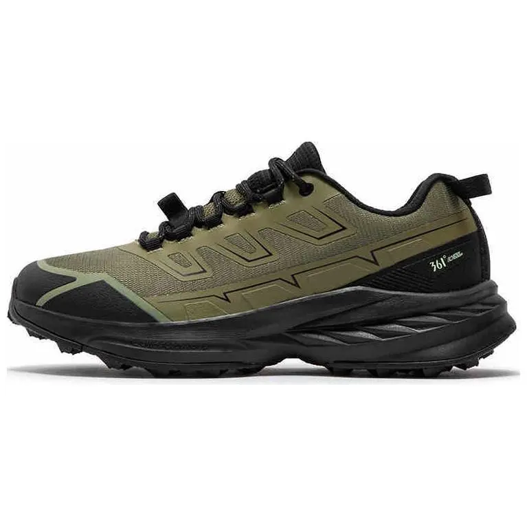 361° Anti-Slip Wear-Resistant Low-Top Running Shoes Men's Green Black