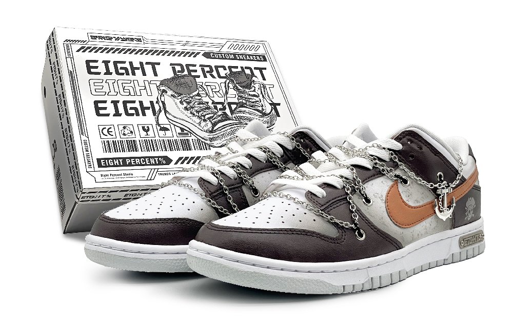 Nike Dunk 'Neutral Grey' Anti-Slip Wear-Resistant Low-Top Skateboard Shoes Women's White Brown