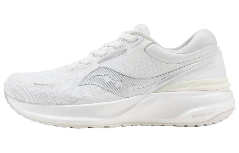 Saucony Anti Slip Wear Resistant Low Top Training Running Shoes Unisex White