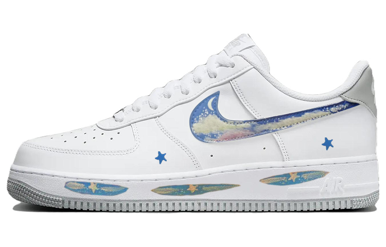 Nike Air Force 1 Skateboard Shoes Men Low-Top Blue/White