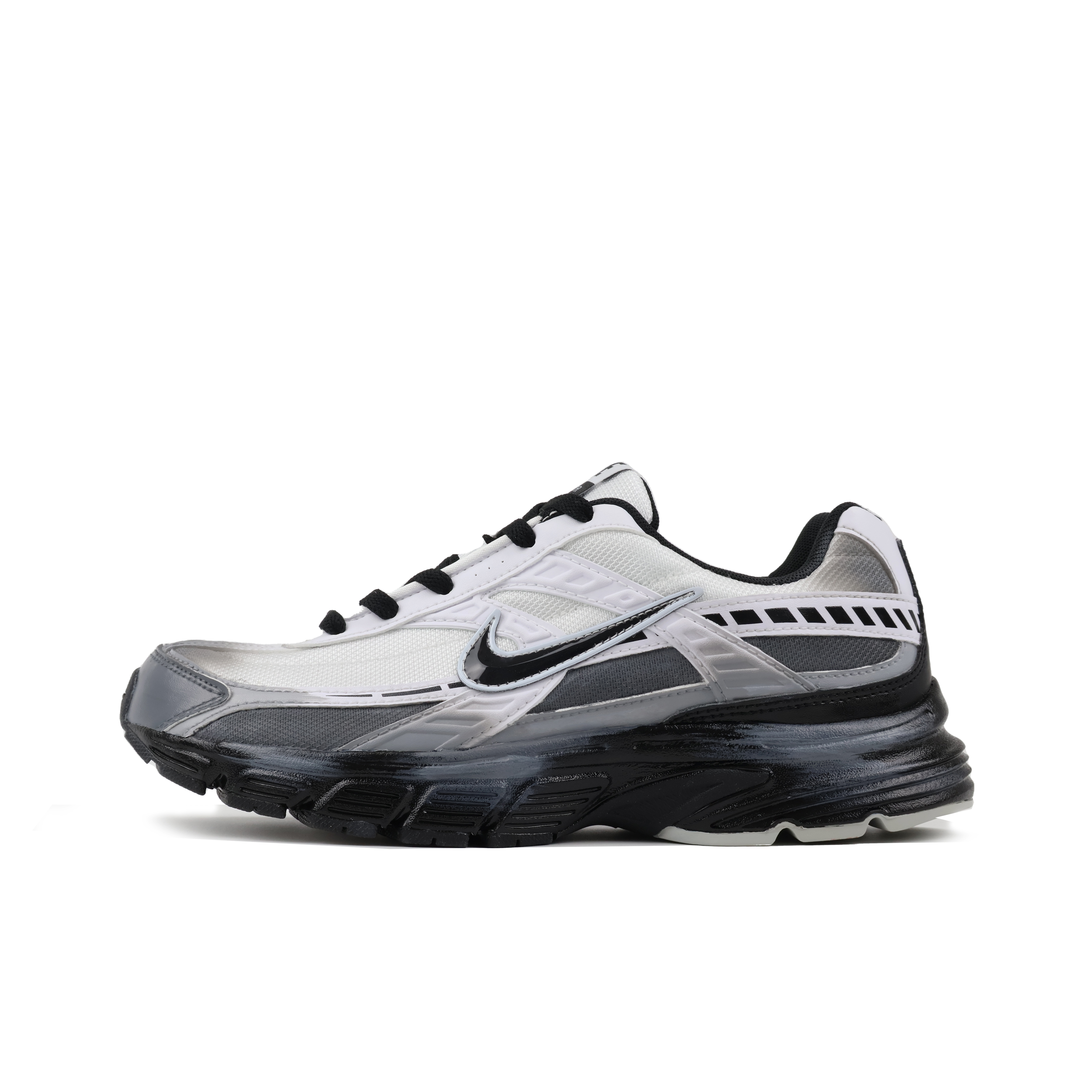 Nike Initiator Abrasion Resistant Slip Resistant Low top Casual City Commute Running Shoes Unisex Black White Gray