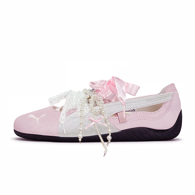 PUMA Speedcat Collection Ballet Low Top Casual Shoes Women's White Pink