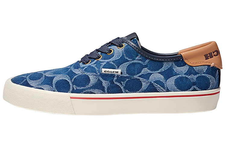 COACH Low Top Stylish Skateboarding Shoes Women's Blue