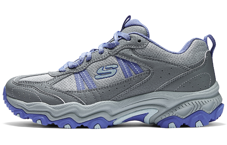 Skechers Stamina Cushioning Wear-Resistant Low-Top Outdoor Shoes Women's Gray Purple