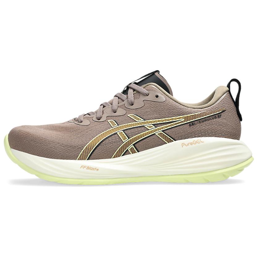 Asics Cushioning Slip Resistant Low Top Running Shoes Men's Taupe
