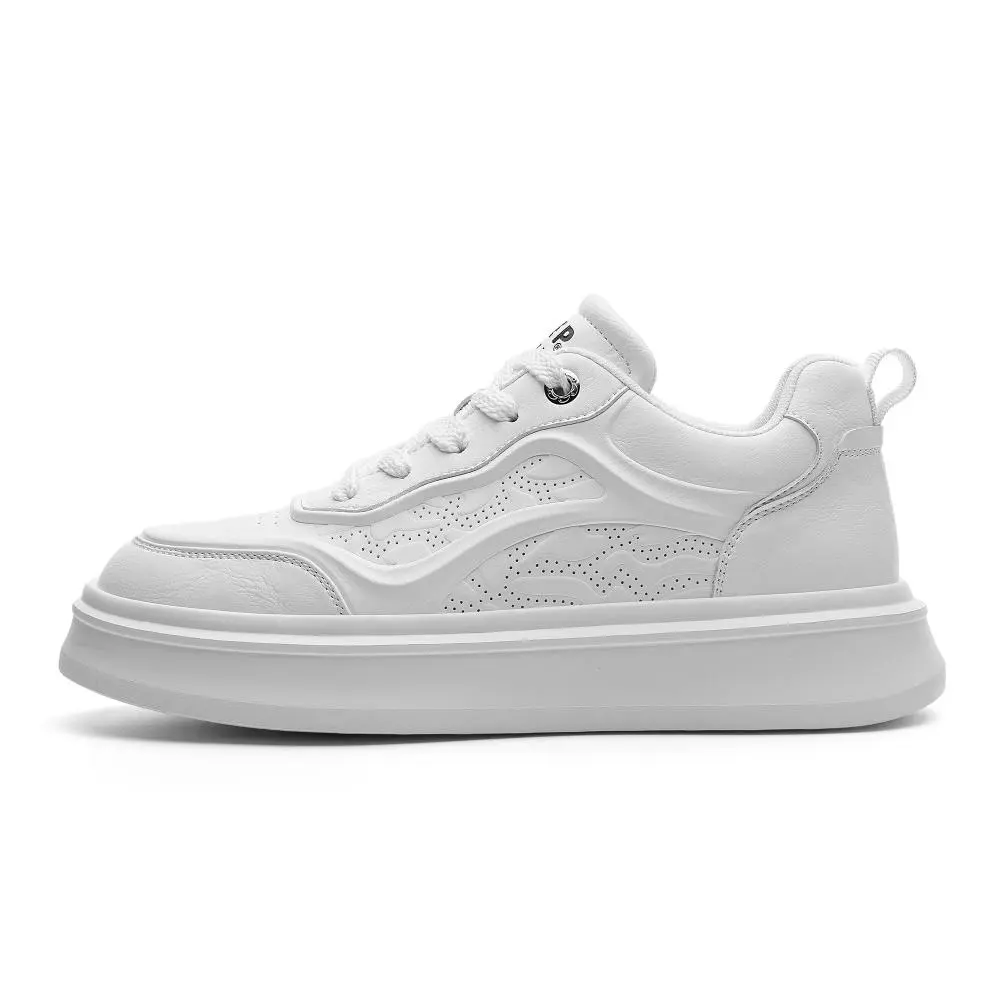 JEEP SPIRIT Low Top Skateboard Shoes Men's Polar White