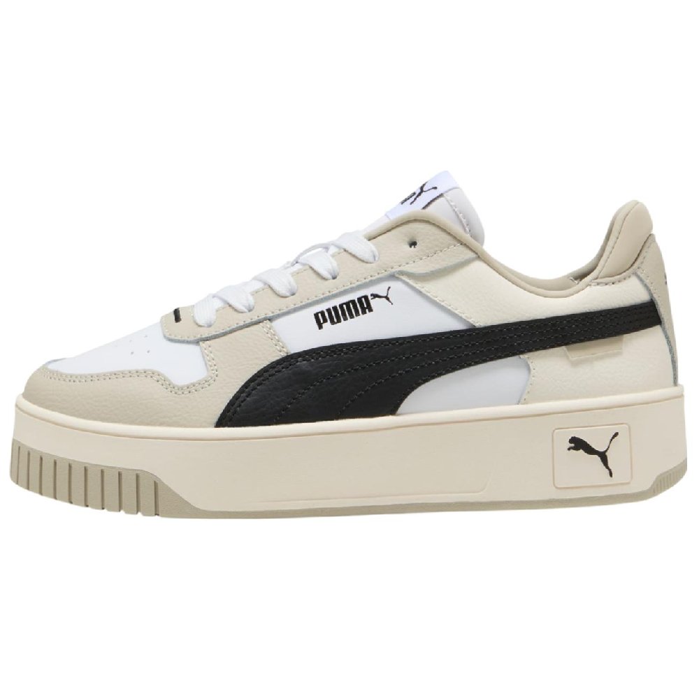PUMA Carina Street Low Top Skateboard Shoes Unisex Beige White Black