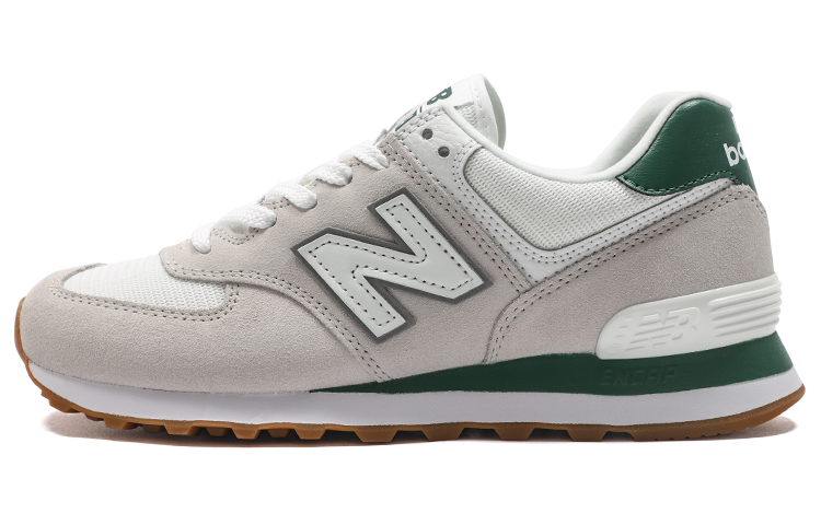 New Balance 574 White Green Gum