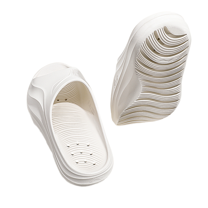LiNing Abrasion Resistant Cushioning Slip Resistant Slide Slippers Unisex Ecru купить в интернет-магазине Yoocart с быстрой доставкой по России.