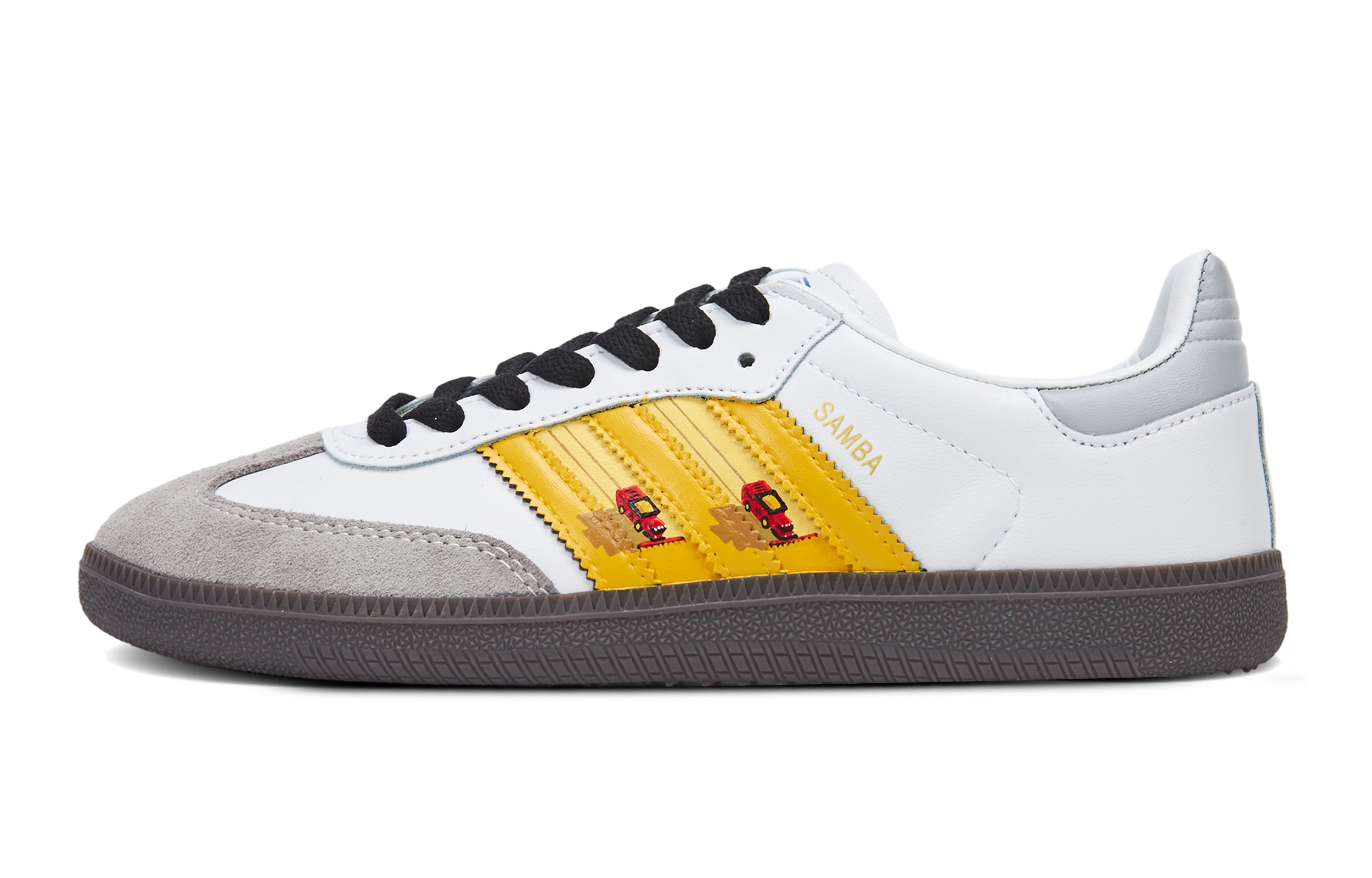 Adidas Originals SAMBA OG Lightweight Low top German Army Trainers Unisex White Yellow Gray