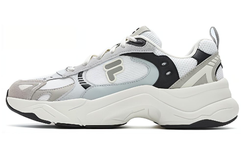 FILA FUSION UNIQUE Wear-Resistant Low-Top Chunky Sneakers Men's Gray White
