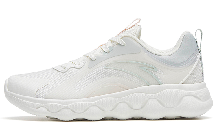 Anta Sheepskin Slip Resistant, Abrasion Resistant, Lightweight, Rebound Low top Running Shoes Women's White Green