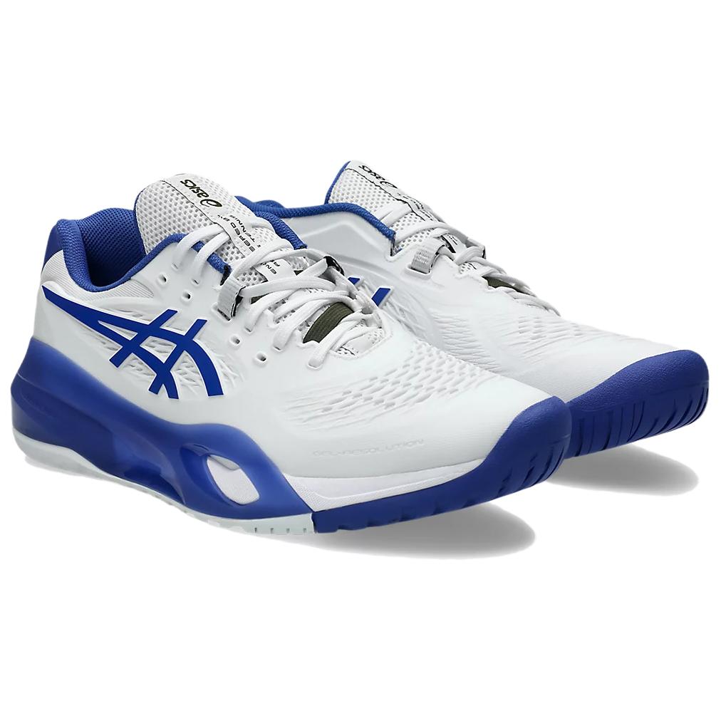 Asics GEL RESOLUTION X Abrasion Resistant Support Low Top Tennis Shoes Men's White Blue купить в интернет-магазине Yoocart с быстрой доставкой по России.