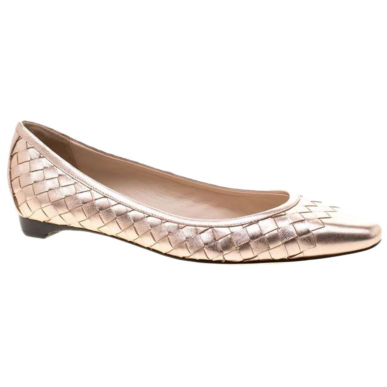 Bottega Veneta Casual Single Shoes Women's Gold