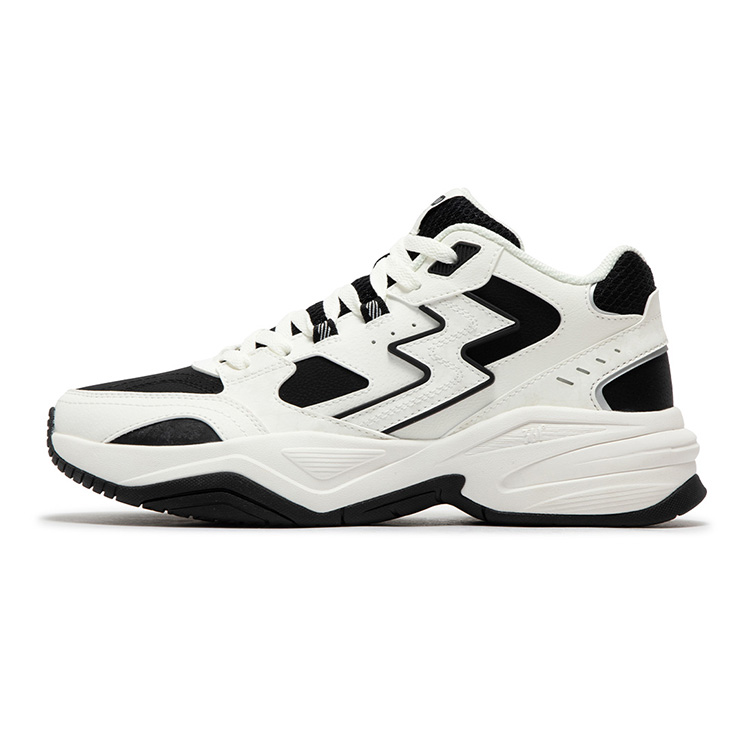 361° Sailing Series Anti-Slip And Wear-Resistant Warm Mid-Top Casual Shoes Men's White Black