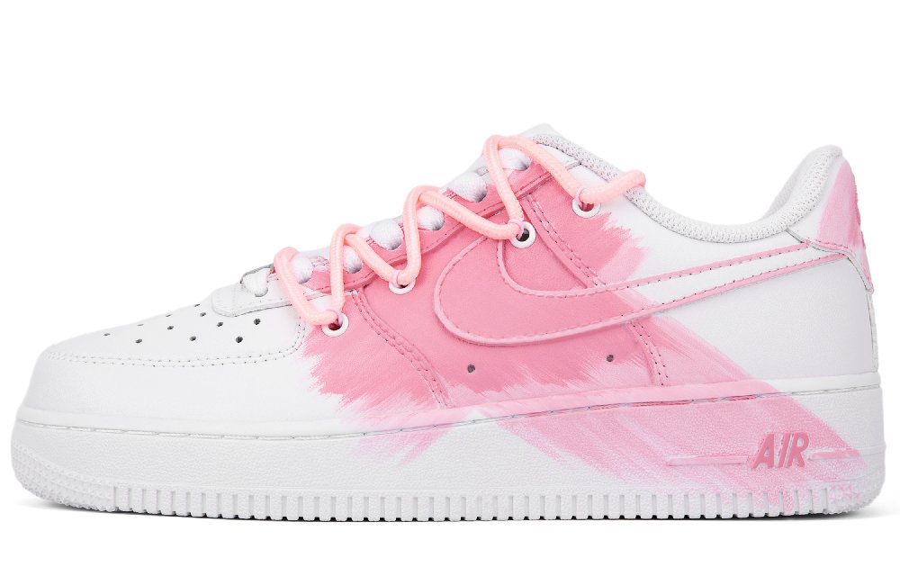 Nike Air Force 1 Non slip Lightweight Low top Skateboard Shoes Women's White Pink