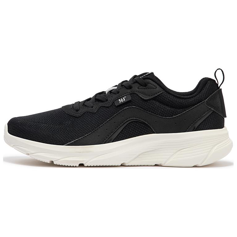 361° Anti-Slip Wear-Resistant Low-Top Running Shoes Men's Black White