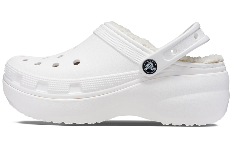 Crocs Classic Platform Lined Clogs 'White' Women's
