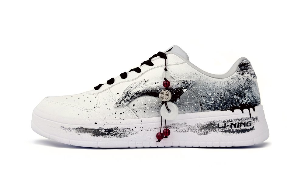 LINING Pontoon Boats Skateboard Shoes Men Low-Top Black