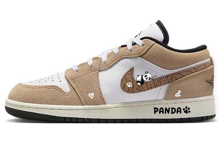 Jordan Air Jordan 1 Vintage Basketball Shoes Women's Low top White/Brown