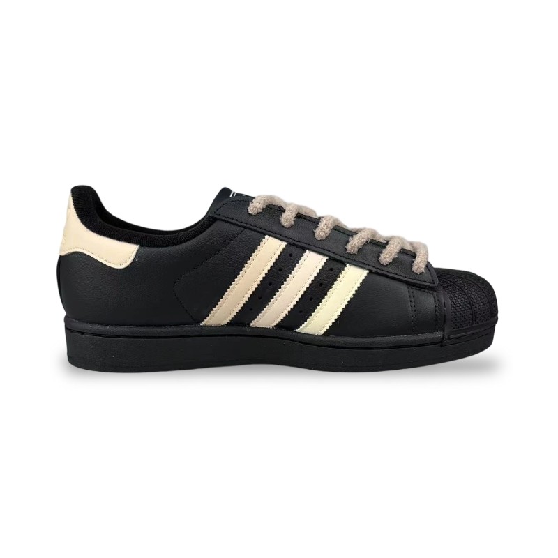 Adidas Originals Superstar 2 Wear resistant And Lightweight Low top Skateboard Shoes Unisex Black