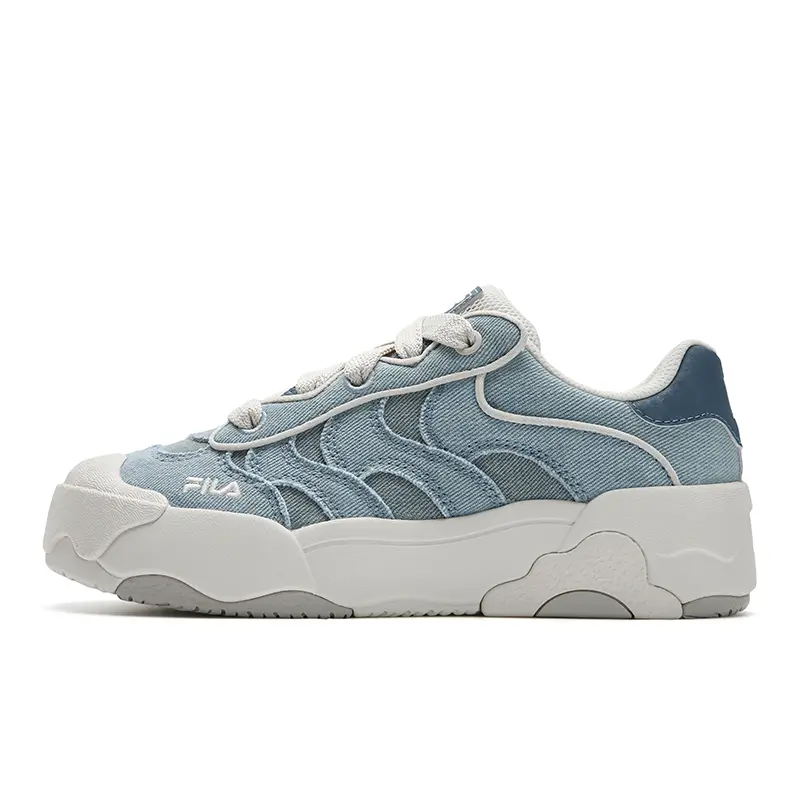 FILA OMELETTE Waterproof And Wear resistant Low top Skateboard Shoes Women's Ocean View Blue
