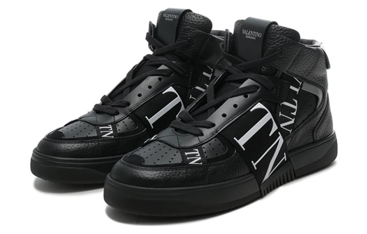 Valentino VL7N Breathable Mid-Top Casual Shoes Men's Black