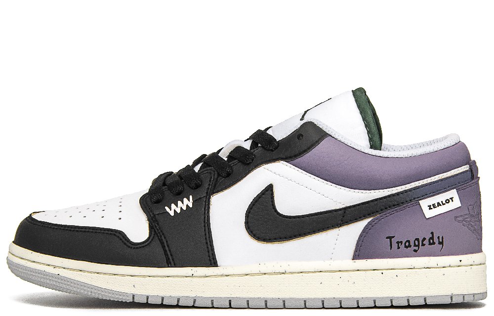 Jordan Air Jordan 1 Dark Star Shock Absorbers Low Top Vintage Basketball Shoes Men's White Purple