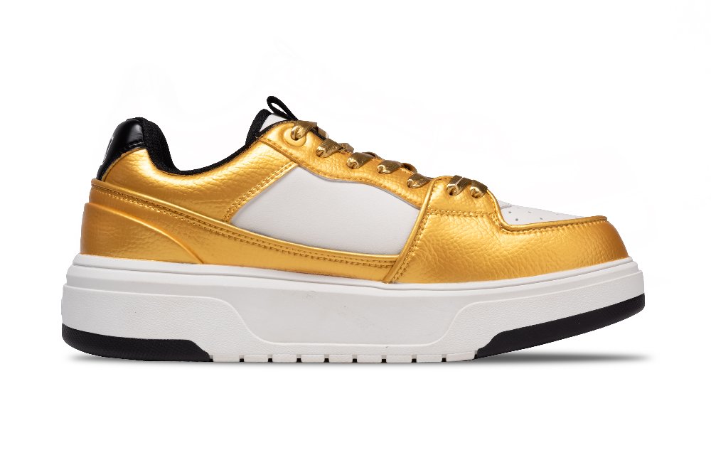 MLB Chunky Liner Orange Gold Phantom Abrasion Resistant Low Top Skateboard Shoes Unisex Gold