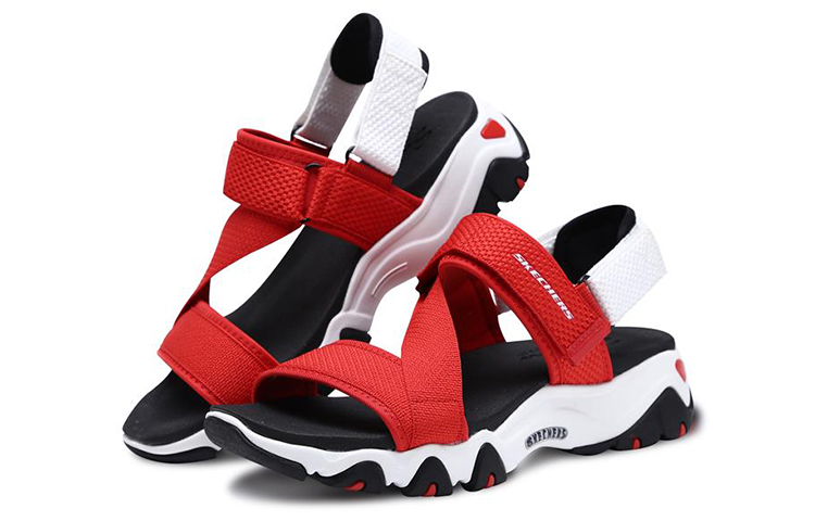 Skechers D'Lites 2.0 Sandals Red Women's