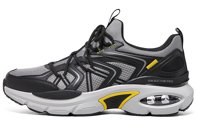 Skechers Skech Air Ventura Low Top Casual Shoes Men's Gray Yellow
