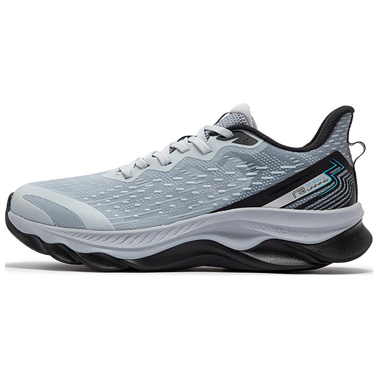 361° Cushioned Slip-Resistant Breathable Low-Top Casual Running Shoes Men's Gray Black