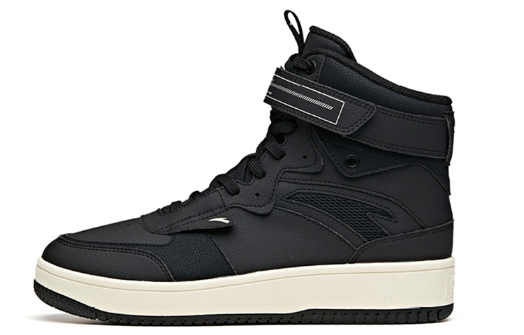 Anta Slip Resistant, Abrasion Resistant, Lightweight High Top Skateboard Shoes Men's Black