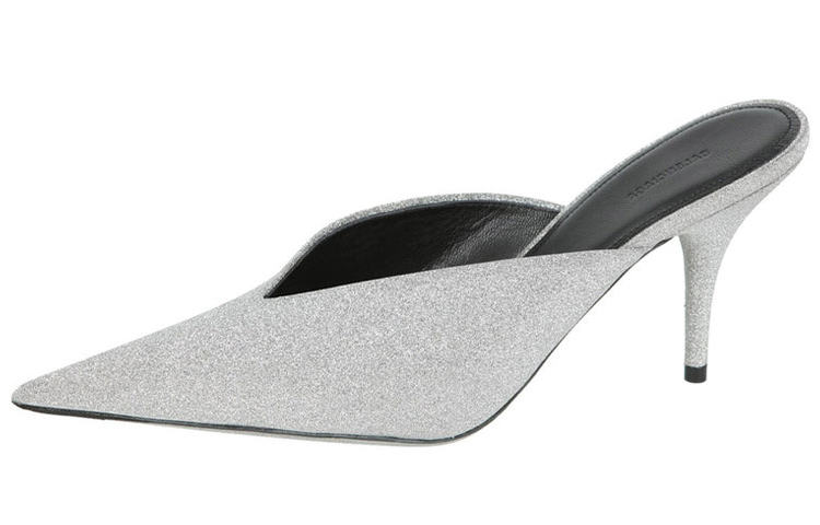 Balenciaga Glitter Knife Slingback 'Silver' Women's