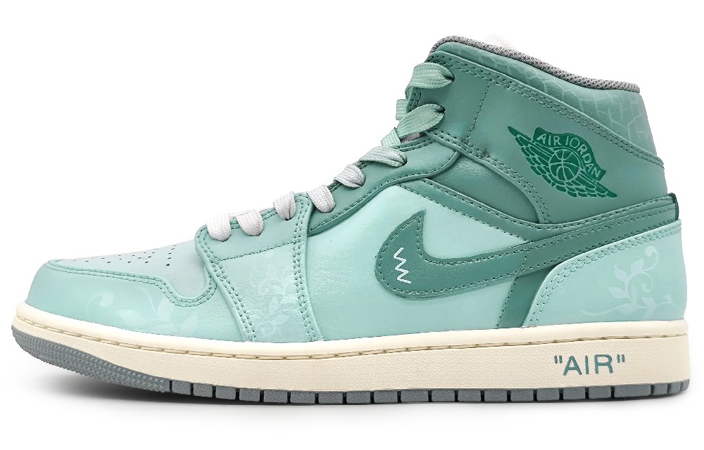Jordan Air Jordan 1 Mid Mid-Top Vintage Basketball Shoes Men's Cyan