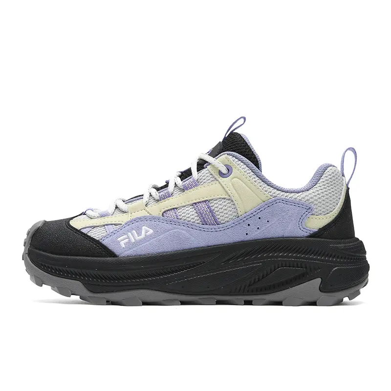 FILA Vintage Collection Abrasion Resistant, Breathable, Lightweight Low top Casual Shoes Women's Gray Purple