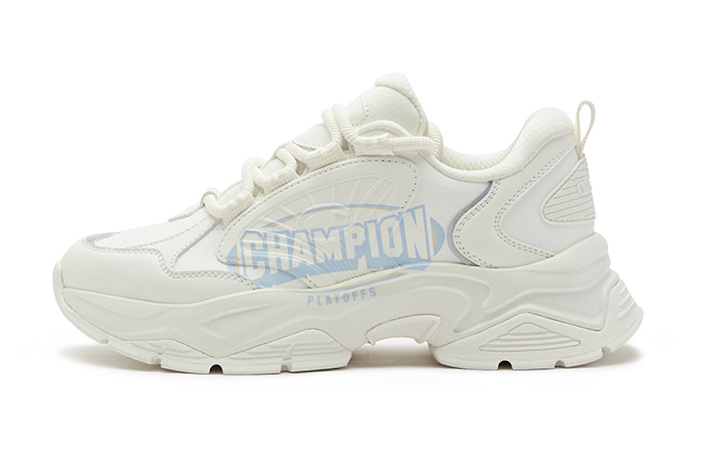 Champion Cushioning Height Increasing Low-Top Chunky Sneakers Women's White Light Blue