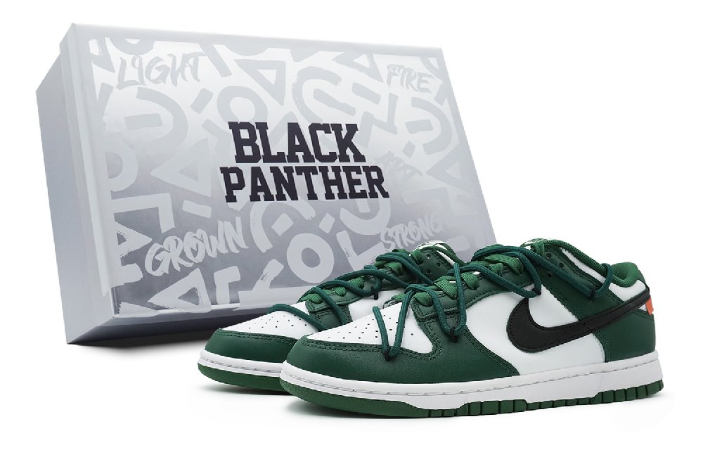 Nike Dunk Low Top Skateboard Shoes Unisex White Green