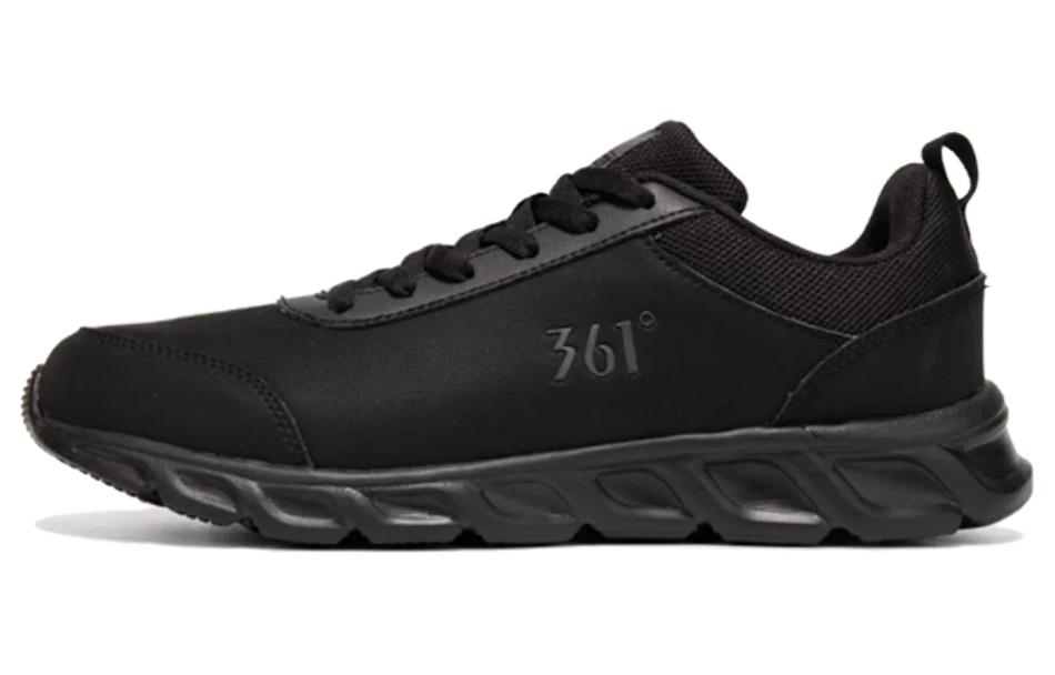 361° Cushioning Wear-Resistant Low-Top Running Shoes Men's Obsidian Charcoal Gray