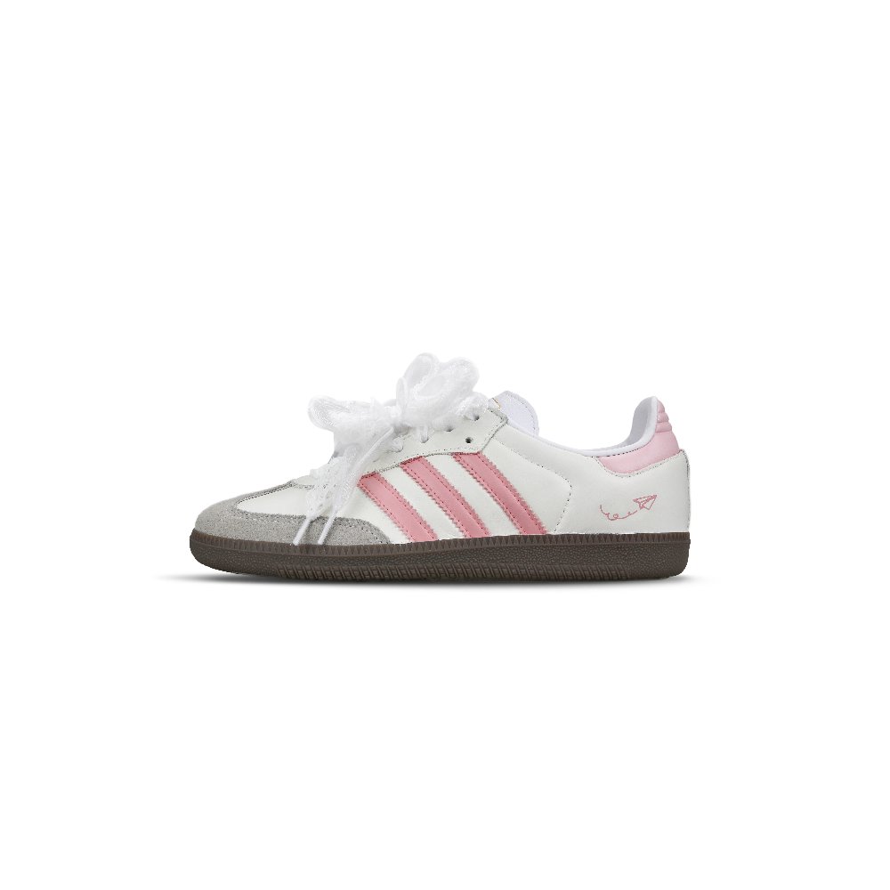 Adidas Originals SAMBA OG Abrasion Resistant Low Top Skateboard Shoes Unisex Beige Pink