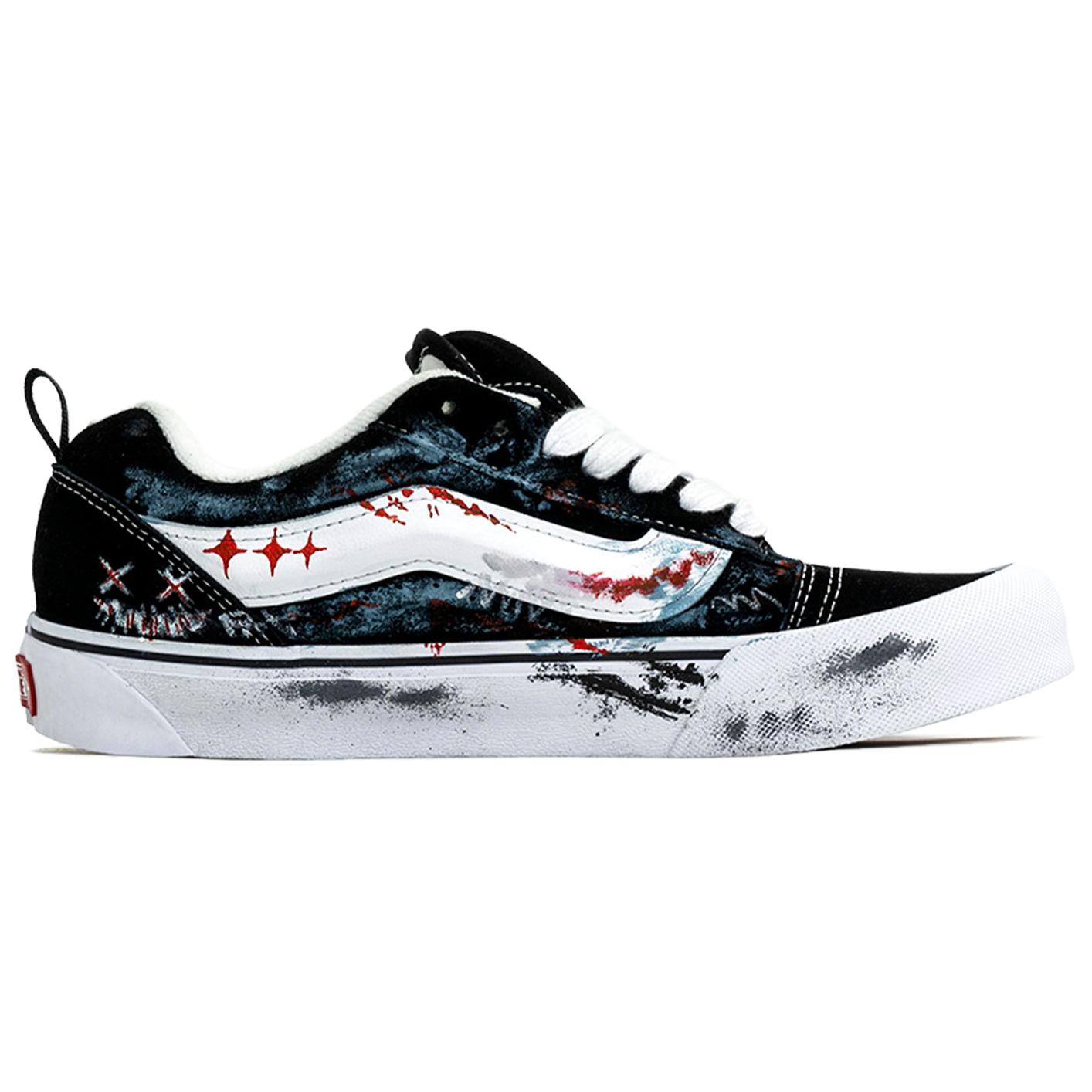 Vans Knu Skool Kaleidoscope, Cracks, Shopping Bag Abrasion Resistant Low Top Skateboard Shoes Unisex Black White купить в интернет-магазине Yoocart с быстрой доставкой по России.