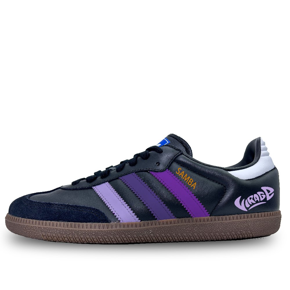 Adidas Originals SAMBA OG Purple Path Abrasion Resistant Low Top German Army Trainers Unisex Black