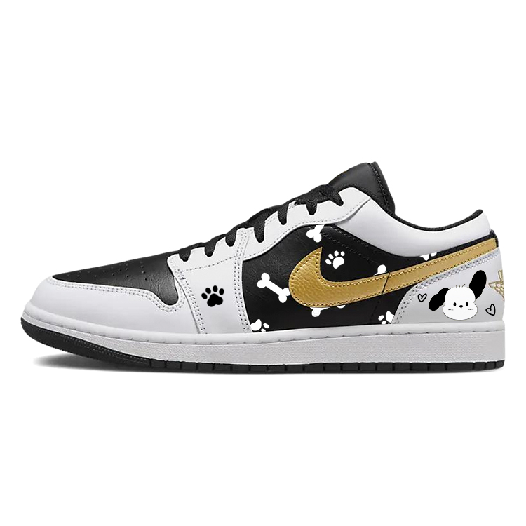 JORDAN Air JORDAN 1 Vintage Basketball Shoes Unisex Low Top White/Black