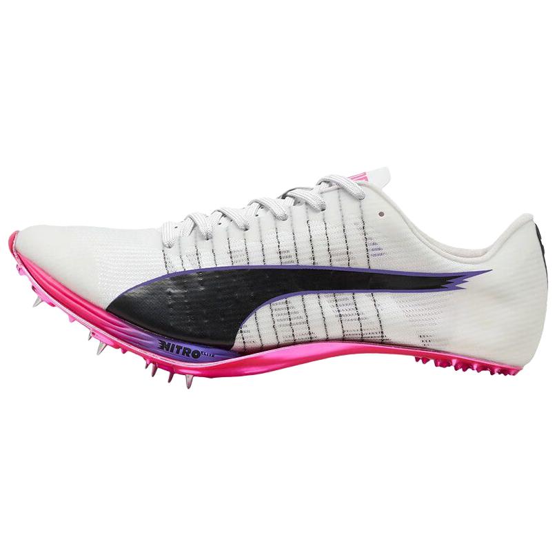 PUMA Nitro 100 2 Abrasion Resistant Low Top Running Shoes Unisex White Purple