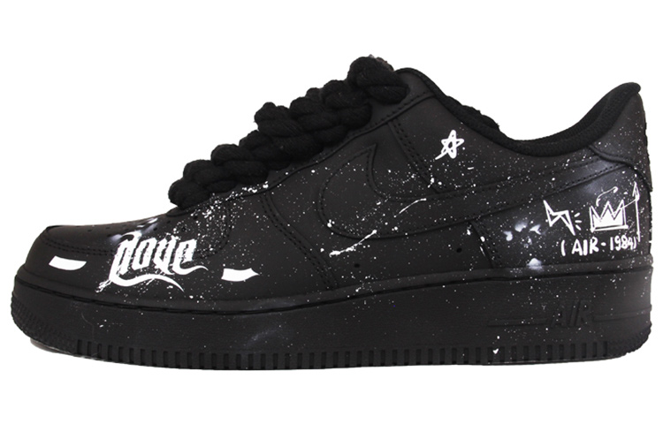 Nike Air Force 1 07 Air Force 1 CL Anti-Slip Wear-Resistant Low-Top Skateboard Shoes Men's Black White