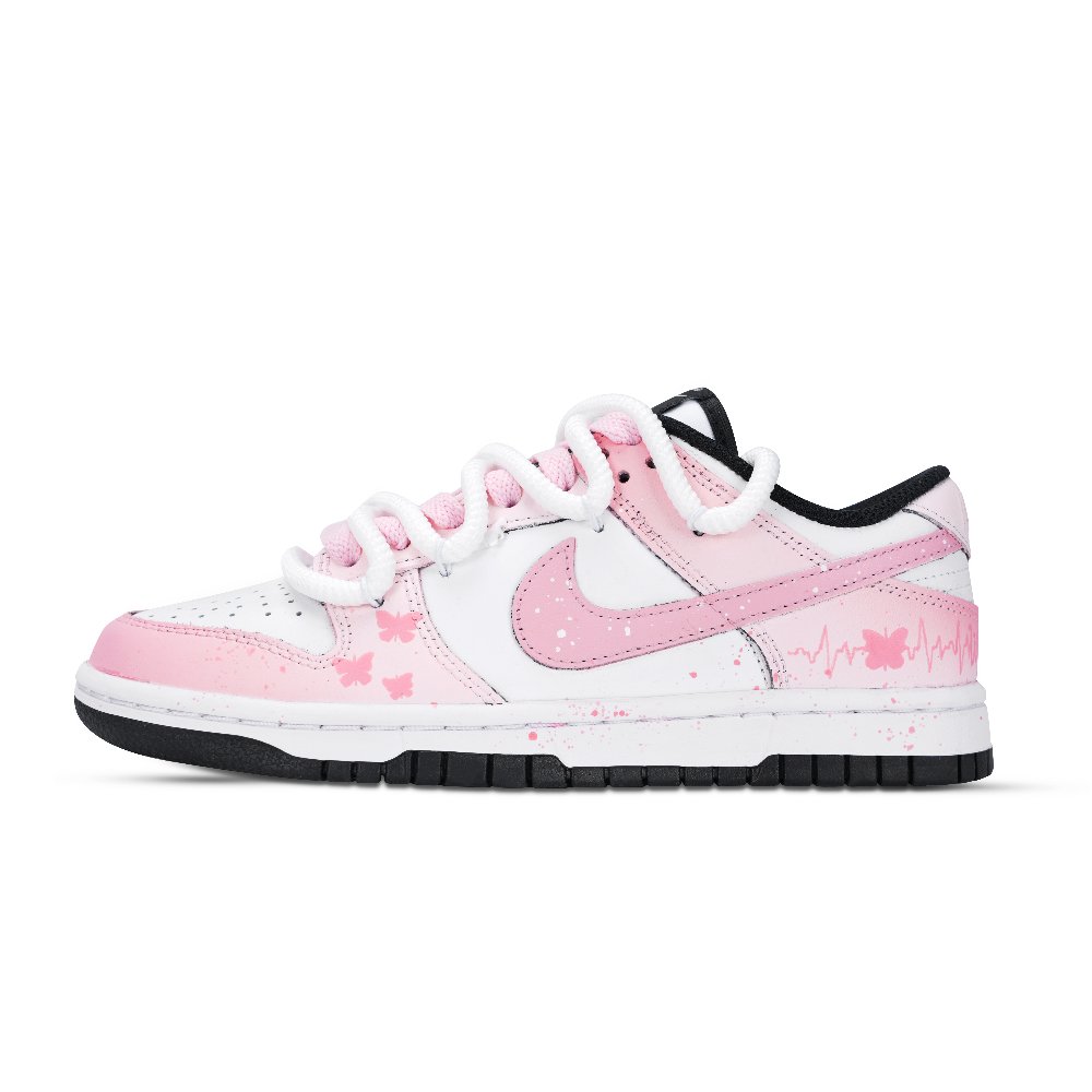 Nike Dunk Anti Slip Wear Resistant Low Top Skateboard Shoes Unisex Pink