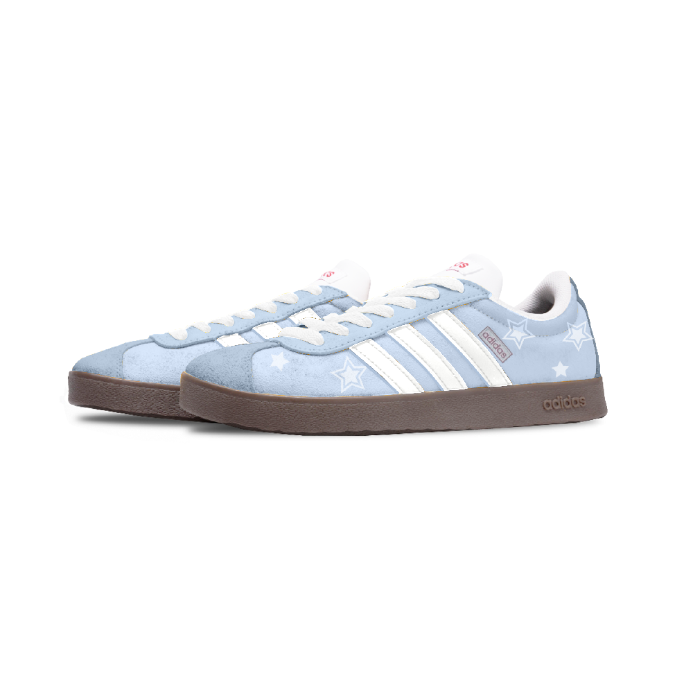 Adidas Neo VL Court 2.0 Low Top Skateboard Shoes Unisex Peacock Blue